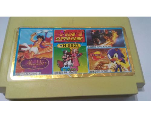 Фото №2 - Сборник игр 4 в 1 YH-8023 Aladdin 3 / Dr.Mario / Sonic 5 / King Knight (8 bit) для Денди