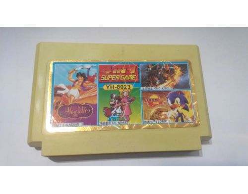 Фото №3 - Сборник игр 4 в 1 YH-8023 Aladdin 3 / Dr.Mario / Sonic 5 / King Knight (8 bit) для Денди