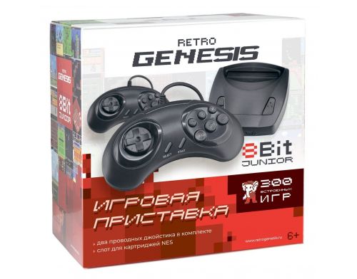 Фото №1 - Игровая консоль Retro Genesis 8 Bit Junior (300 игр, 2 проводных джойстика)