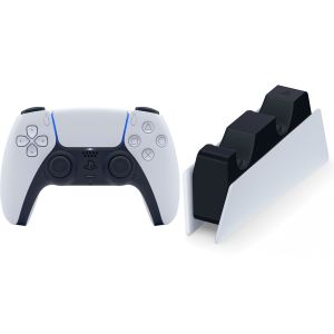 Геймпад Sony DualSense (White) + Зарядна станція Sony DualSense Charging Station