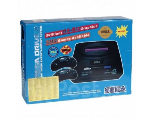 Фото №1 - Sega Mega Drive 2 NEW 16-bit + встроенные игры (синяя коробка)