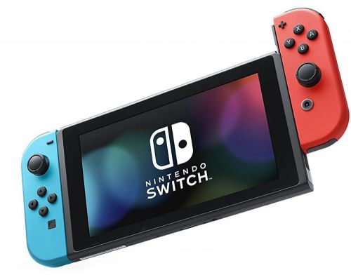 Фото №4 - Nintendo Switch Neon blue/red Обновленная + Защитное стекло + Защитный чехол Б.У. (хорошее состояние)