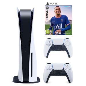 Sony PlayStation 5 White 825 Gb + доп. джойстик + Fifa 22 PS5 Русская версия (Гарантия 18 месяцев)