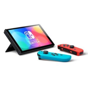 Портативна ігрова консоль Nintendo Switch (OLED model) Neon Red/Neon Blue set + The Legend of Zelda: Breath of the Wild