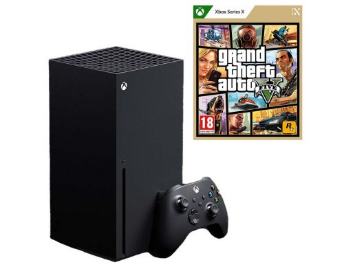 Фото №1 - XBOX SERIES X 1 TB + Grand Theft Auto V рус. субтитры (Гарантия 18 месяцев)
