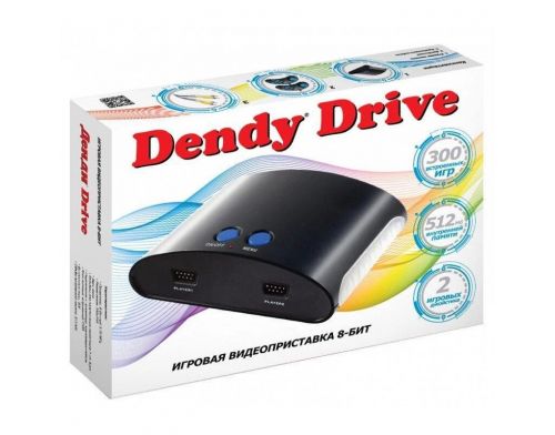 Фото №1 - Игровая приставка 8 bit Dendy Drive X (300 в 1) + 300 встроенных игр + 2 геймпада (Черная) 8 bit