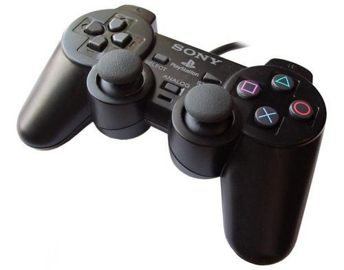 Фото №1 - Джойстик проводной DualShock Sony PlayStation 2 Black Б.У. Копия