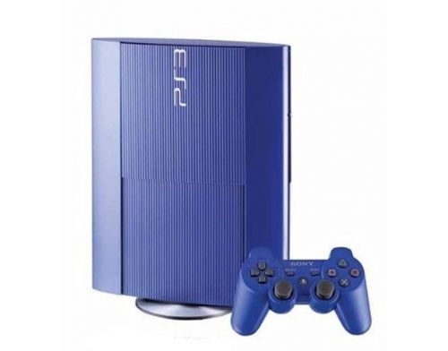 Фото №1 - Sony Playstation 3 Super Slim 500GB Azurite Blue Б.У. (Гарантия 1 месяц)