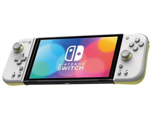 Фото №3 - Контроллер Hori Split Pad Compact for Nintendo Switch Light Grey x Yellow (NSW-373U)