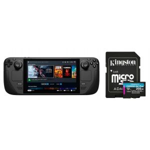 Портативна ігрова консоль Valve Steam Deck 256GB Black + карта памяті Kingston 256 GB