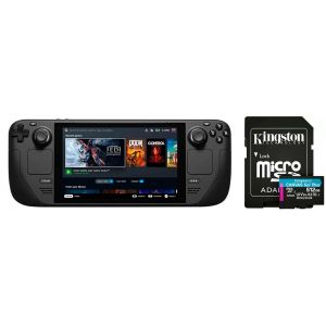 Портативна ігрова консоль Valve Steam Deck 64GB Black + Карта памяті Kingston MicroSDXC 512GB