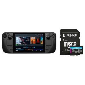 Портативна ігрова консоль Valve Steam Deck 256GB Black + Карта памяті Kingston MicroSDXC 512GB