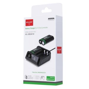 Зарядная станция для 2-х аккумуляторов + 2 аккумулятора Aolion Battery charger for Xbox One/Xbox Series