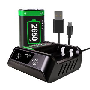 Зарядная станция для 2-х аккумуляторов + 2 аккумулятора Aolion Battery charger for Xbox One/Xbox Series