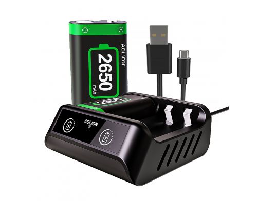 Фото №3 - Зарядная станция для 2-х аккумуляторов + 2 аккумулятора Aolion Battery charger for Xbox One/Xbox Series