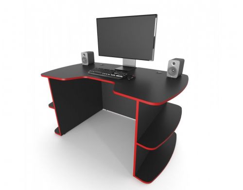 Фото №3 - Геймерский стол ZEUS Floki-2, черный/красный