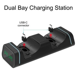 Зарядная станция Dobe Dual Game Controller Charging Dock for Switch Pro / PS5 / Xbox Series S / X