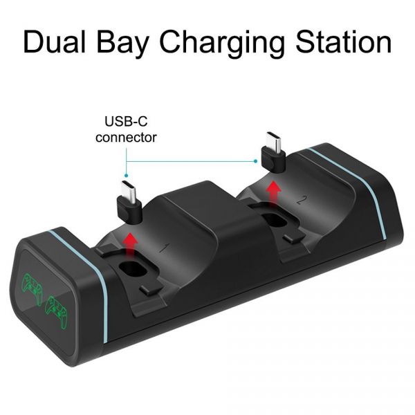Зарядная станция Dobe Dual Game Controller Charging Dock for Switch Pro / PS5 / Xbox Series S / X фото №2