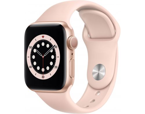 Фото №1 - Apple Watch 6 40mm GPS Gold Aluminum Case with Pink Sand Sport Band Б.У.
