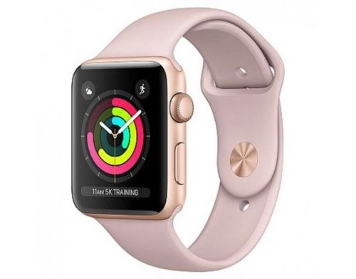 Фото №1 - Apple Watch Series 3 GPS 38mm Gold Aluminum w. Pink Sand Sport B. - Gold Б.У.