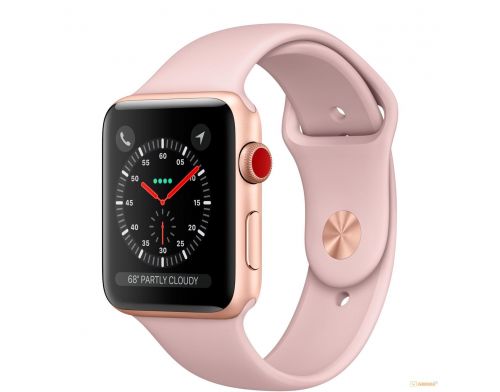 Фото №1 - Apple Watch Series 3 38mm Gold Aluminum Case with Pink Sand Sport Band Б.У.