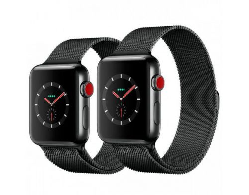 Фото №2 - Apple Watch Series 3 42mm GPS + Cell Stainless Steel Space Black w.Black Sport Band Б.У.