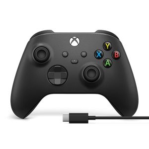 Геймпад беспроводной Microsoft Xbox Series Carbon Black + Кабель USB TYPE-C (Повреждённая упаковка)