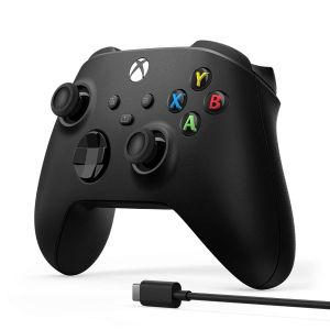 Геймпад беспроводной Microsoft Xbox Series Carbon Black + Кабель USB TYPE-C (Повреждённая упаковка)