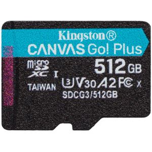 Карта памяти Kingston MicroSDXC 512GB Canvas Go! Plus Class 10 UHS-I U3 V30 A2 (без адаптера)