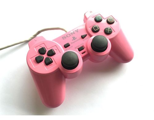 Фото №2 - Джойстик проводной DualShock Sony PlayStation 2 Pink Б.У.