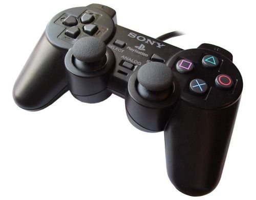 Фото №1 - Джойстик с беспроводным адаптером DualShock Sony PlayStation 2 Black Копия