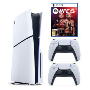 Ігрова консоль PS5 Slim з Blu-Ray приводом + додатковий джойстик + UFC 5