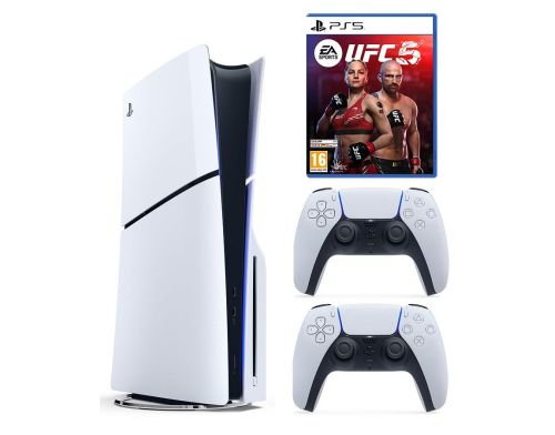 Фото №1 - Приставка PS5 Slim с Blu-Ray приводом + доп джойстик + UFC 5