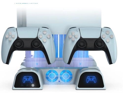 Фото №3 - Мультифункциональная док-Станция DOBE для Playstation 5 с LED зарядкой для 2-х геймпадов PS5 Dualsense и охлаждением TP5-1511