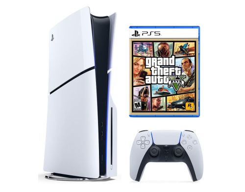 Фото №1 - Приставка PS5 Slim с Blu-Ray приводом + Grand Theft Auto V (GTA 5)