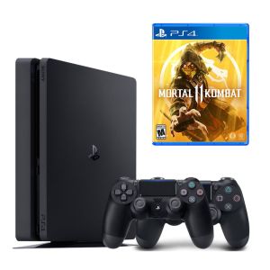 Sony PlayStation 4 SLIM 1 Tb + Доп Джойстик Version 2 + Mortal Kombat 11 Ultimate русская версия Б.У.