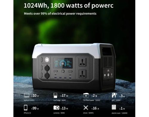 Зарядна станція XPower 1000, 1800 Вт, 1024 Вт*ч 00000140937 XP10001800WT фото №6