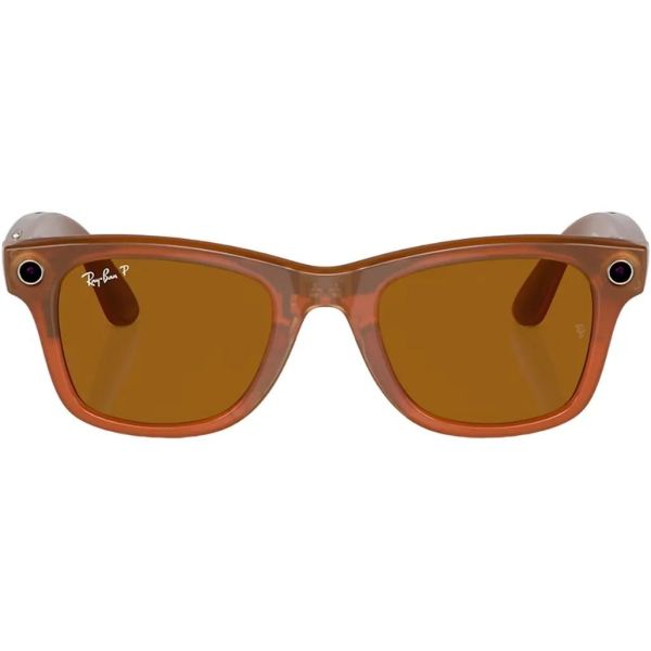 Смарт-очки Ray-Ban Meta Wayfarer Shiny Caramel Frame Brown Lenses (RW4006 670683 50-22) фото №2