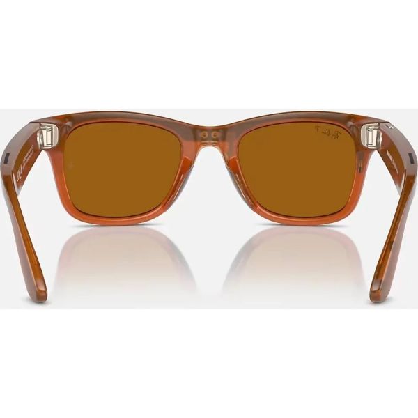 Смарт-очки Ray-Ban Meta Wayfarer Shiny Caramel Frame Brown Lenses (RW4006 670683 50-22) фото №3