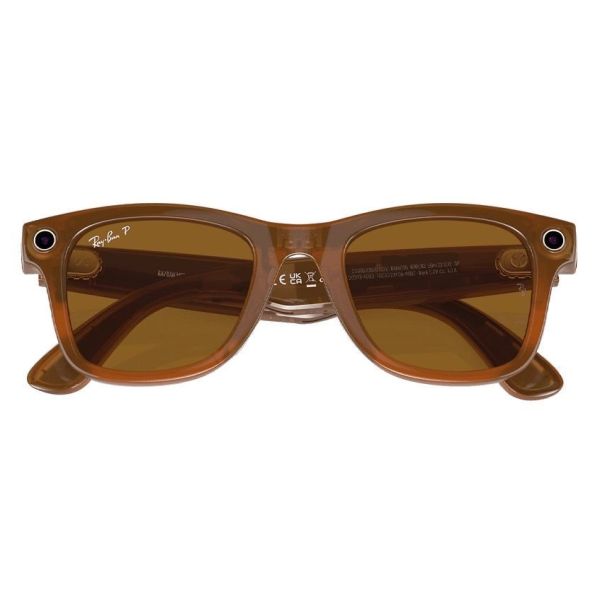 Смарт-очки Ray-Ban Meta Wayfarer Shiny Caramel Frame Brown Lenses (RW4008 670683 53-22) фото №2