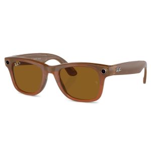 Смарт-очки Ray-Ban Meta Wayfarer Shiny Caramel Frame Brown Lenses (RW4008 670683 53-22)
