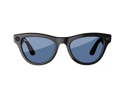 Смарт-очки Ray-Ban Meta Skyler Shiny Black Frame Clear/Cerulean Blue Transitions Lenses (RW4010 601/MF 52-20) фото №2