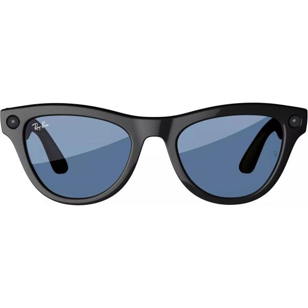Смарт-очки Ray-Ban Meta Skyler Shiny Black Frame Clear/Cerulean Blue Transitions Lenses (RW4010 601/MF 52-20) фото №2