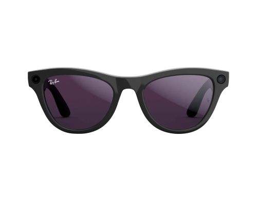 Смарт-очки Ray-Ban Meta Skyler Shiny Black Frame Clear/Amethyst Transitions Lenses (RW4010 601/CH 52-20) фото №2