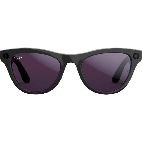 Смарт-очки Ray-Ban Meta Skyler Shiny Black Frame Clear/Amethyst Transitions Lenses (RW4010 601/CH 52-20) фото №2