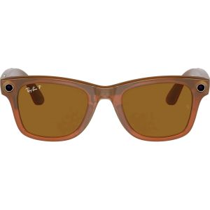 Смарт-очки Ray-Ban Meta Skyler Shiny Chalky Gray Cinnamon Pink Lenses (RW4010 670013 52-20)