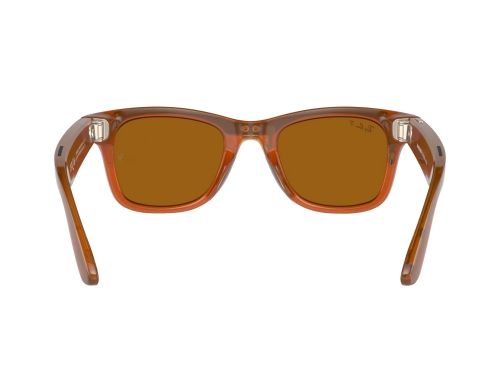 Смарт-очки Ray-Ban Meta Skyler Shiny Chalky Gray Cinnamon Pink Lenses (RW4010 670013 52-20) фото №3