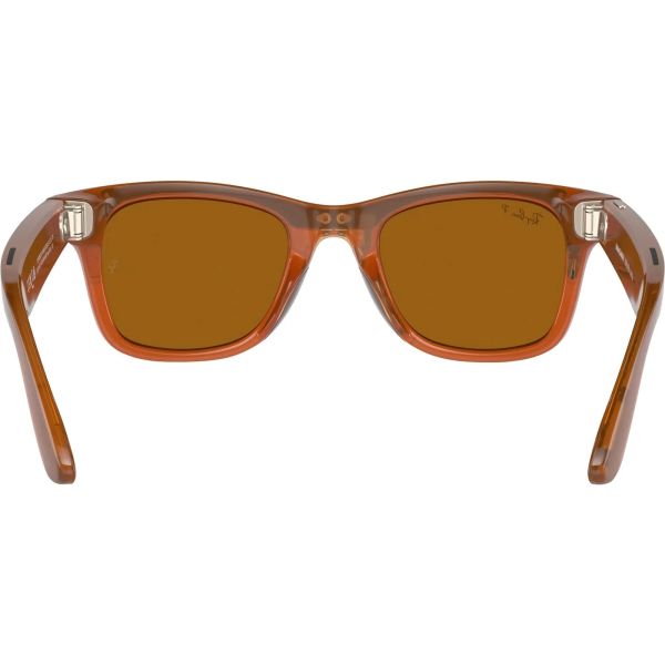 Смарт-очки Ray-Ban Meta Skyler Shiny Chalky Gray Cinnamon Pink Lenses (RW4010 670013 52-20) фото №3