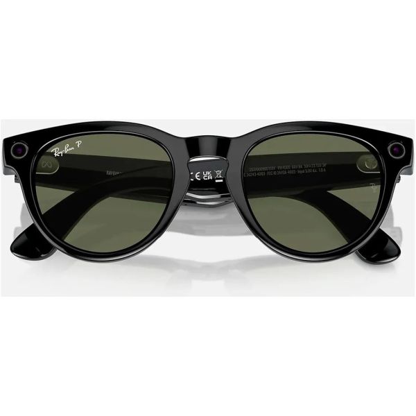 Смарт-очки Ray-Ban Meta Headliner Shiny Black Frame/Green Lenses (RW4009 601/9A 50-23) фото №3
