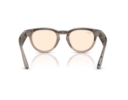 Смарт-очки Ray-Ban Meta Headliner Shiny Warm Stone Frame Clear/Saffron Yellow Transitions Lenses (RW4009 6705ZX 50-23) фото №2